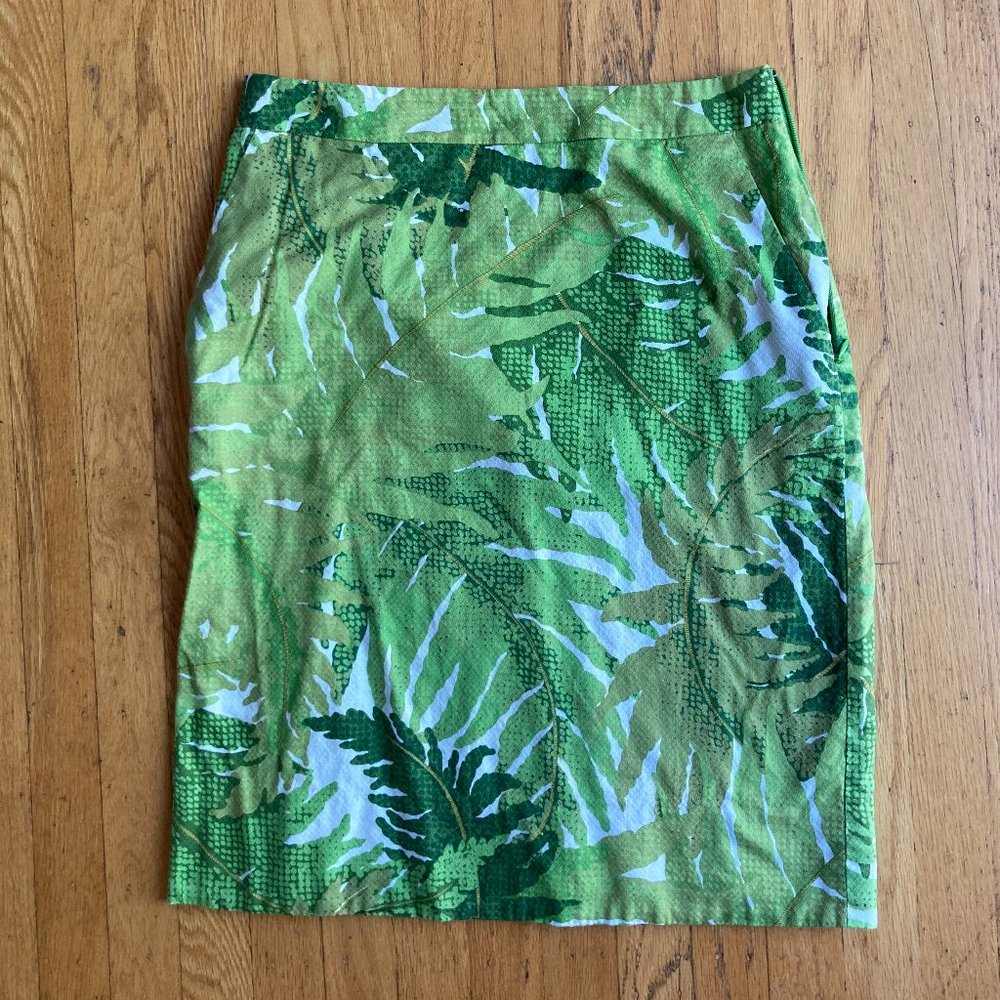 Anthropologie - Vanessa Virginia - Garden Green Pencil Skirt - size 8 (fits 6)